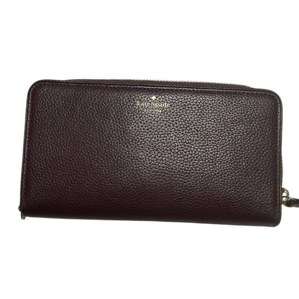 Kate Spade Cherrywood Pebbled Leather Long Continental Wallet